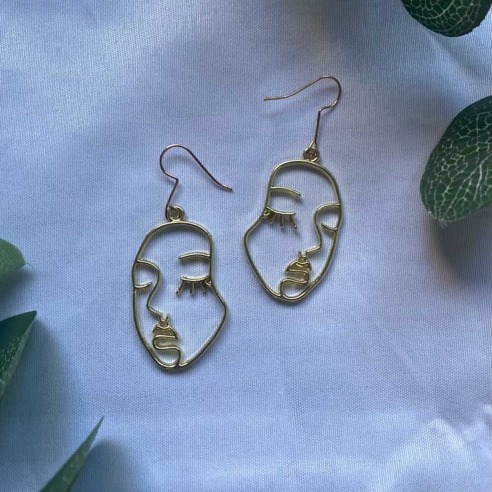 Hand-made Face Earrings